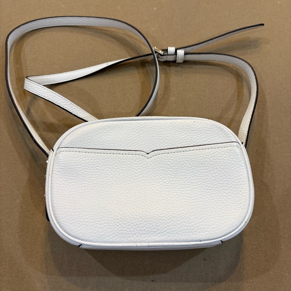 Kate Spade Kourtney Stripe Camera Bag Crossbody Canvas/Pebbled Leather Trim - Picture 5 of 13